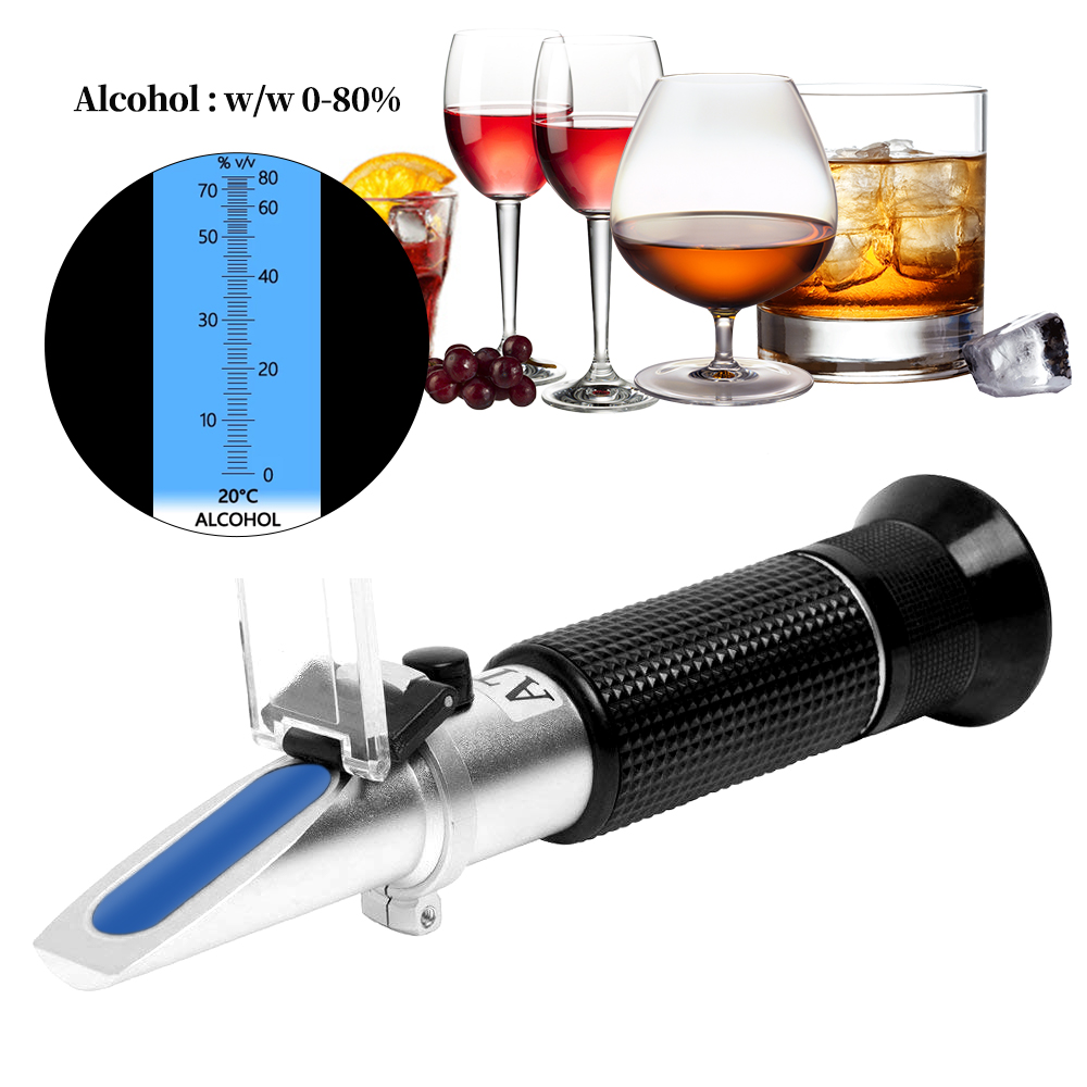 Refractometer Salinity - Handheld Alcohol Refractometer 0-80% Alcoholgehalte Tester