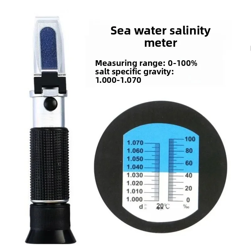 Refractometer Salinity - Handheld zeewater-zoutgehaltemeter optische refractometer 0-100% hydrometer