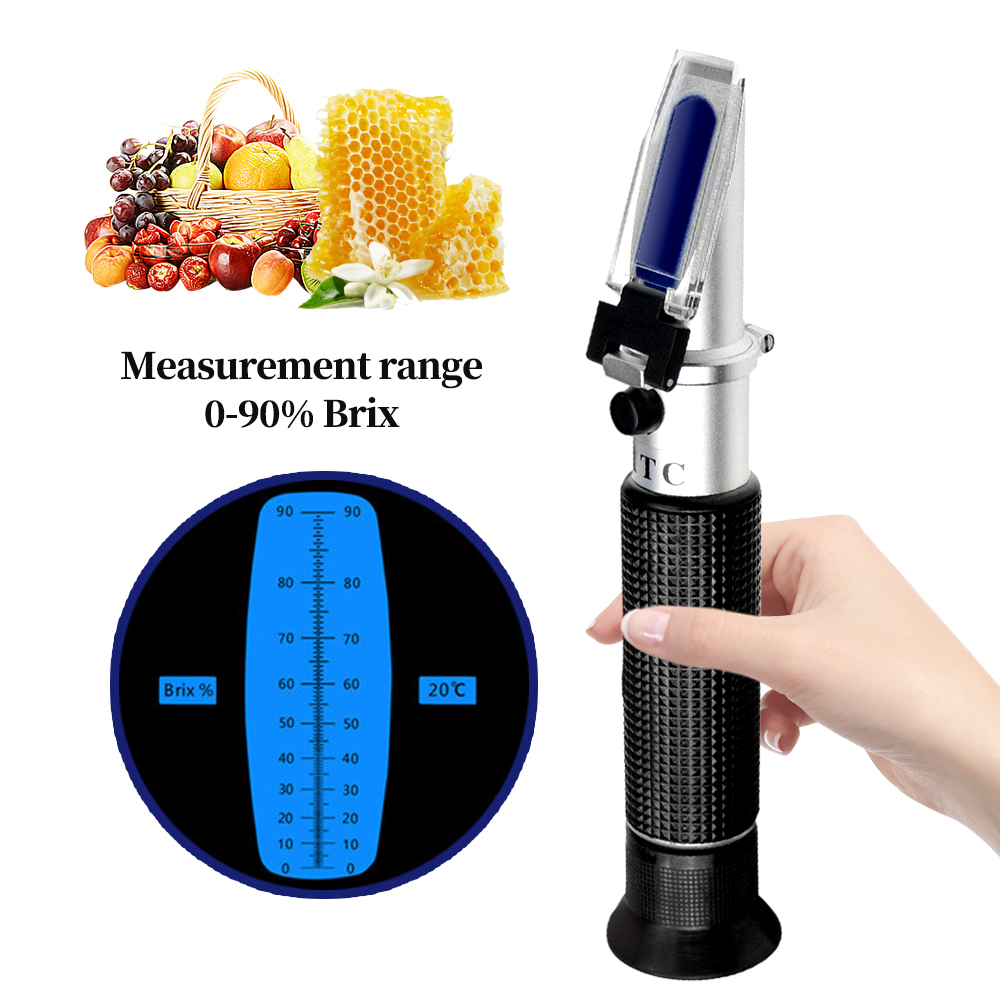 Refractometer Salinity - 0-90% Suiker Refractometer Brix Refratometro Voor
