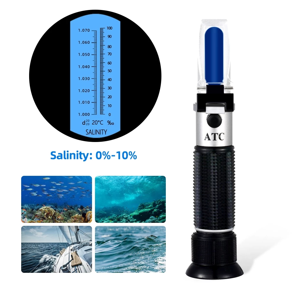 Aquarium Marine Salt - Zoutgehalte Refractometer 0-10% 1.000-1.070SG Optische Salometer