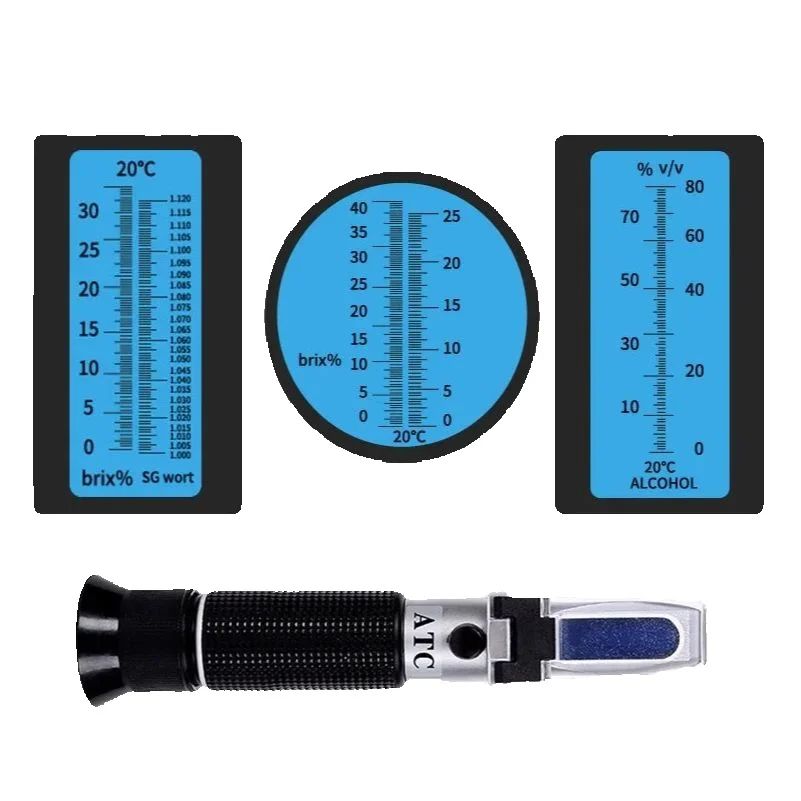 Refractometer Salinity - Draagbare Nauwkeurige Alcoholmeter Wijn Bier Tester