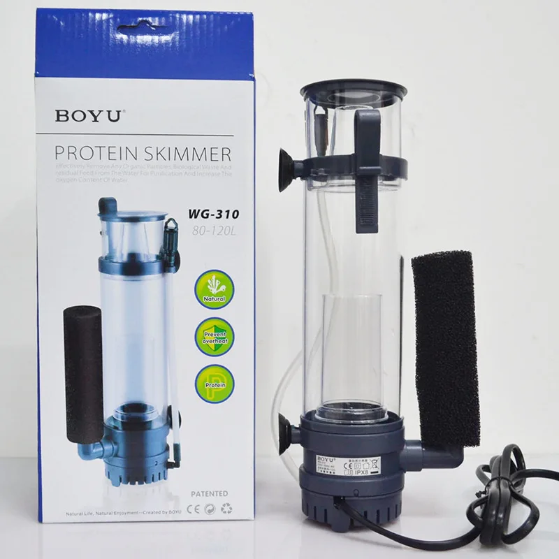 Protein Skimmer Hang On - 6W/8W BOYU Eiwitafschuimerfilter Hangend aan pomp