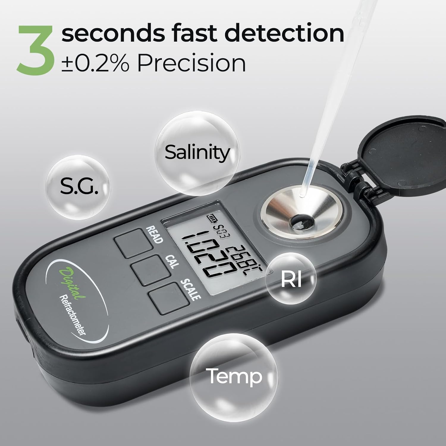 Digitale refractometer Digital - Refractometer Salinity recensie en prijs