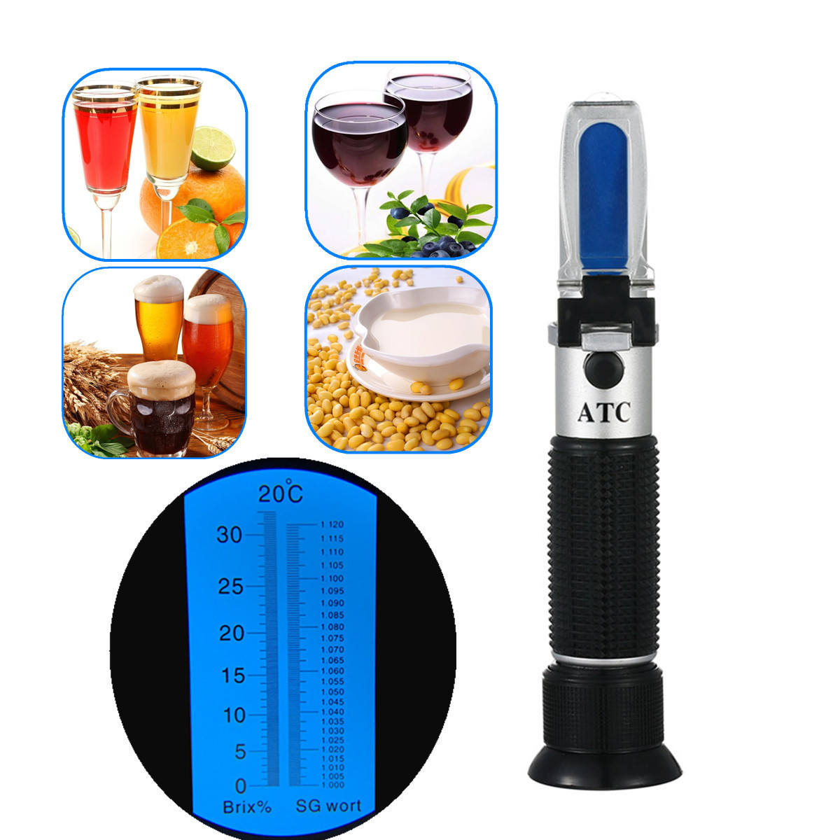 Refractometer 0-32% Brix Bierb - Refractometer Salinity recensie en prijs