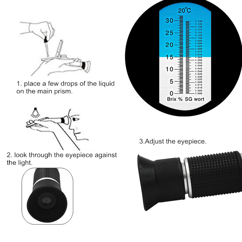 Refractometer 0-32% Brix Bierb - Refractometer Salinity recensie en prijs
