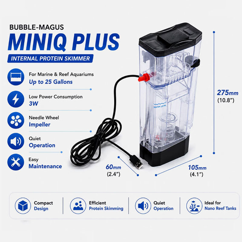 Bubble Magus MiniQ Plus Nano R - Protein Skimmer Hang On recensie en prijs
