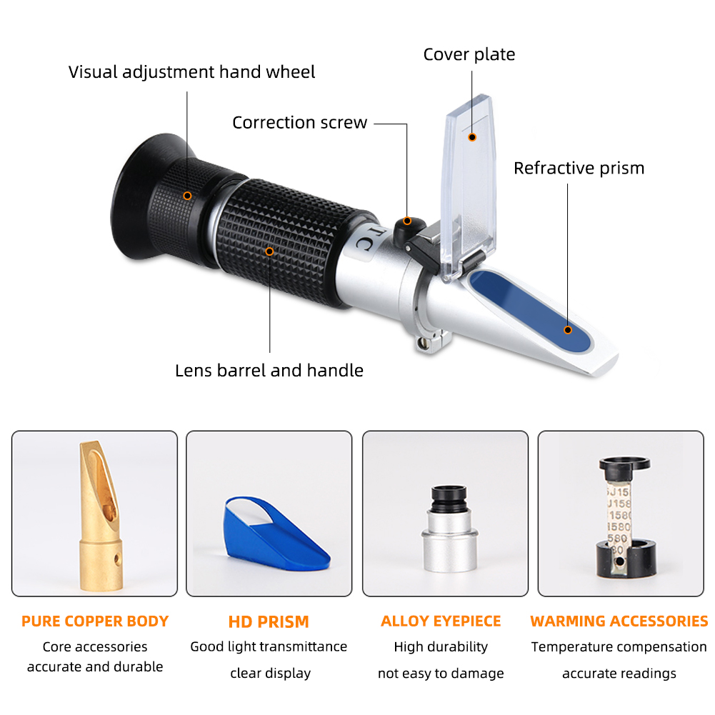 Professionele 28-62% Brix Refr - Refractometer Salinity recensie en prijs